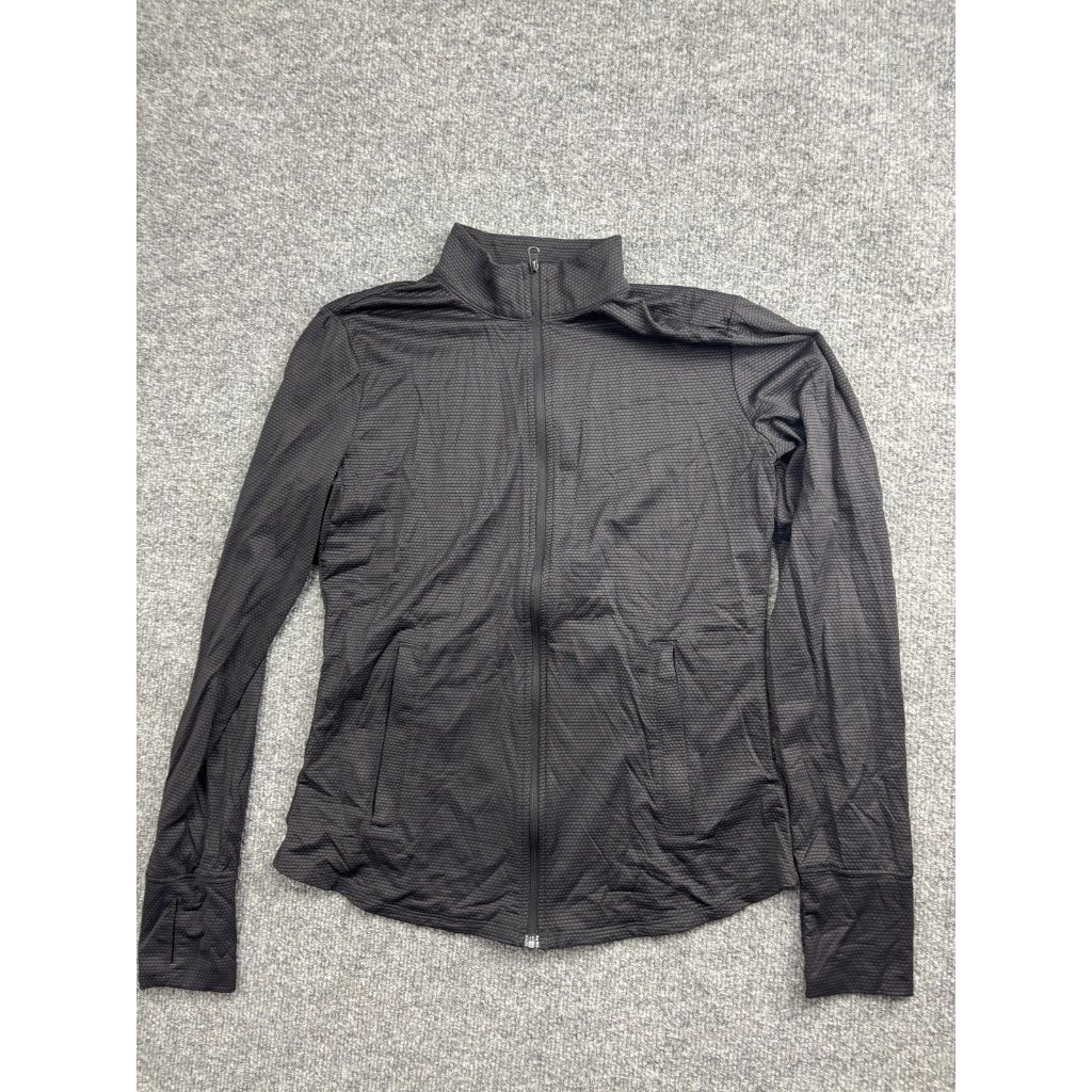 Tommy Bahama Golf Jacket Womens Small Gray Full Zip Thumbholes Lightweight